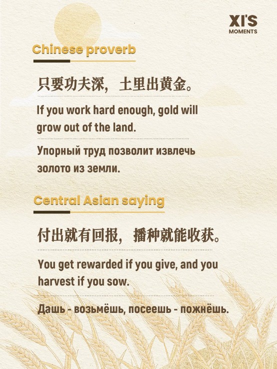 Xi's Quotes: Shared wisdom in Chinese and Central Asian cultures